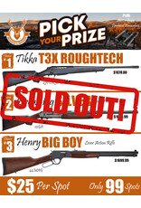 DRAW #1794 - Pick Your Prize - Tikka, Browning OR Henry!
