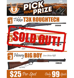 DRAW #1794 - Pick Your Prize - Tikka, Browning OR Henry!