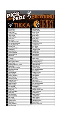 DRAW #1794 - Pick Your Prize - Tikka, Browning OR Henry!
