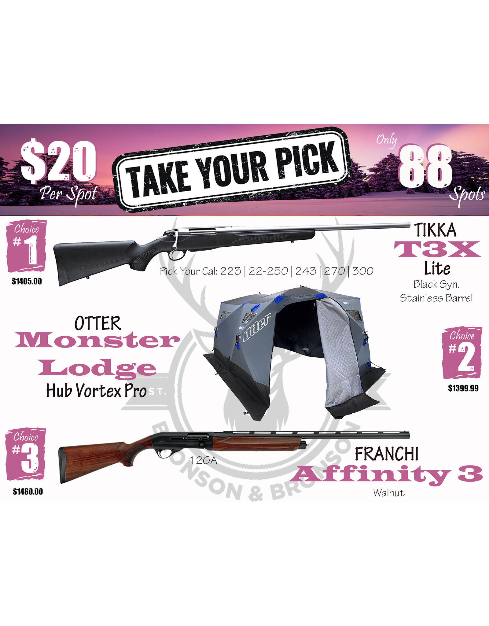 DRAW #1805 - Take Your Pick - Tikka, Otter OR Franchi!