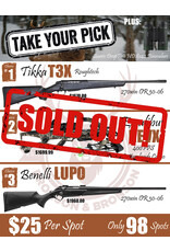 DRAW #1797 - Take Your Pick - Tikka, Excalibur OR Benelli!