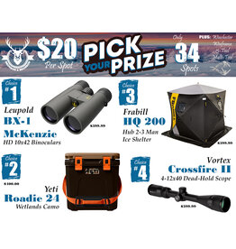 DRAW #1806 - Pick Your Prize - Leupold, Yeti, Frabill OR Vortex!