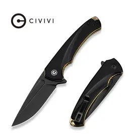 Civivi CIVIVI Voidflare Flipper Knife Black G10 Handle (2.92" Black Stonewashed 14C28N Blade) C24040-1