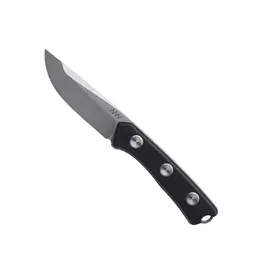 Acta Non Verba Acta Non Verba P200 Fixed Blade Knife 4" Sleipner Stonewashed Clip Point, Black G10 Handles, Black Kydex Sheath - ANVP200-006