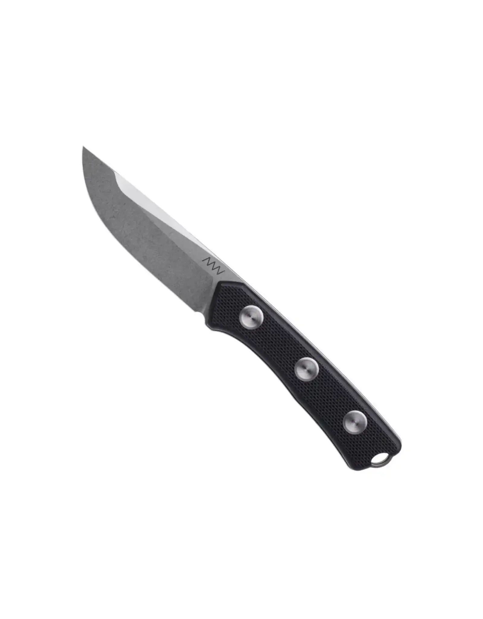 Acta Non Verba Acta Non Verba P200 Fixed Blade Knife 4" Sleipner Stonewashed Clip Point, Black G10 Handles, Black Kydex Sheath - ANVP200-006