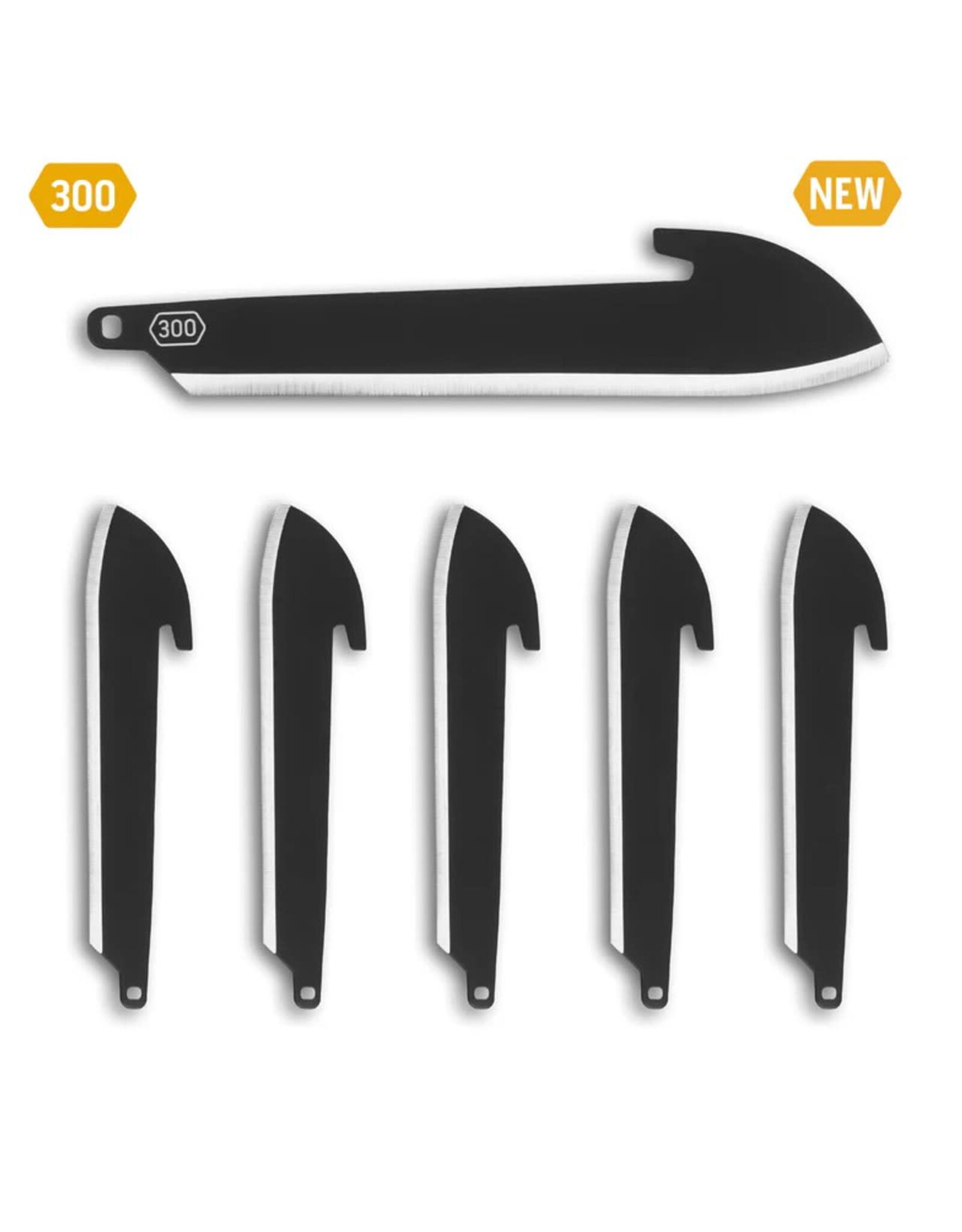 Outdoor Edge Outdoor Edge 3.0in Sheepsfoot Blade 6 Pack Black Replacement Blades OERRSF30K-6C