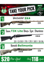 DRAW #1808 (#60-118) - Take Your Pick - Winchester, Tikka OR Benelli!