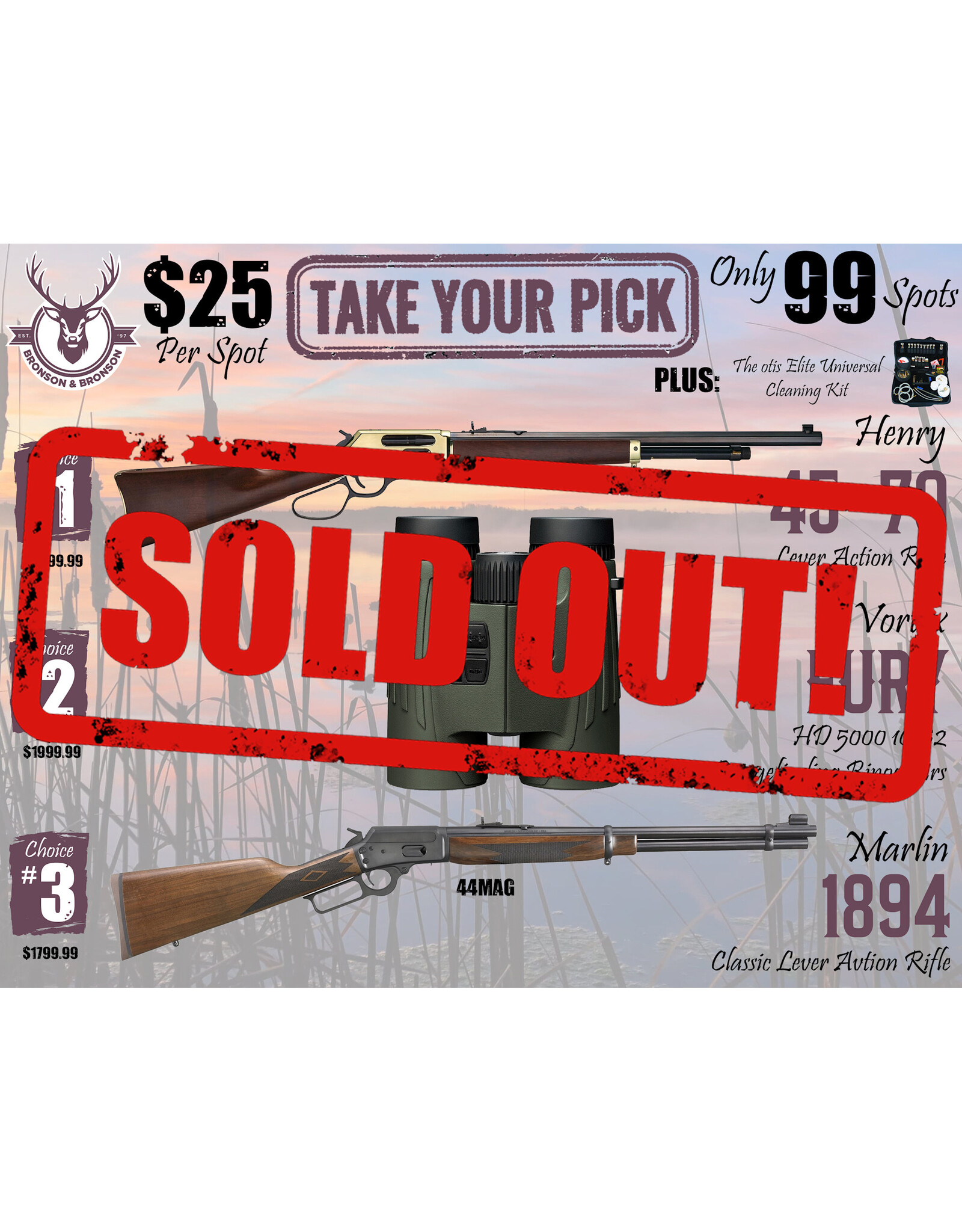 DRAW #1801 - Take Your Pick - Henry, Vortex OR Marlin!