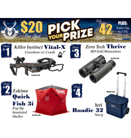 DRAW #1811 - Pick Your Prize - Killer Instinct, Eskimo, Zero Tech OR Yeti!