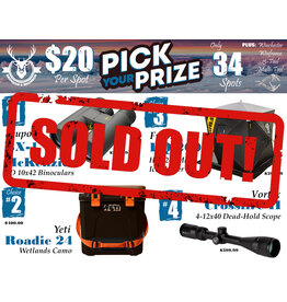 DRAW #1806 - Pick Your Prize - Leupold, Yeti, Frabill OR Vortex!