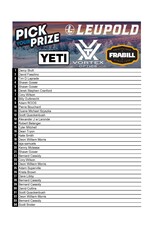 DRAW #1806 - Pick Your Prize - Leupold, Yeti, Frabill OR Vortex!