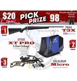 DRAW #1813 - Pick Your Prize - Tikka, Otter OR Excalibur!