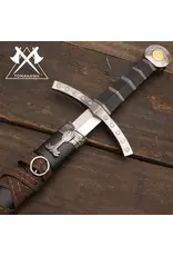 United Cutlery Jerusalem Rose Medieval Crusader Short Sword | 16 3/4" double-edged stainless steel blade | 22 1/2” overall