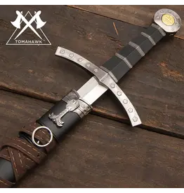 United Cutlery Jerusalem Rose Medieval Crusader Short Sword | 16 3/4" double-edged stainless steel blade | 22 1/2” overall