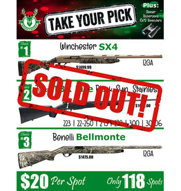 DRAW #1808 - Take Your Pick - Winchester, Tikka OR Benelli!