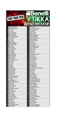 DRAW #1808 - Take Your Pick - Winchester, Tikka OR Benelli!