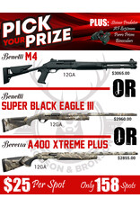 DRAW #1818 (1-79) - Pick Your Prize - Benelli M4, Benelli Super Black Eagle OR Beretta!