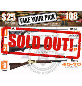 DRAW #1812 - Take Your Pick - Tikka, Benelli OR Henry!