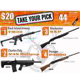 DRAW #1819 - Take Your Pick - Rock Island Armory, Charles Daly, Winchester OR Stoeger!