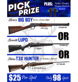 DRAW #1821 - Pick Your Prize - Henry, Benelli OR Tikka!