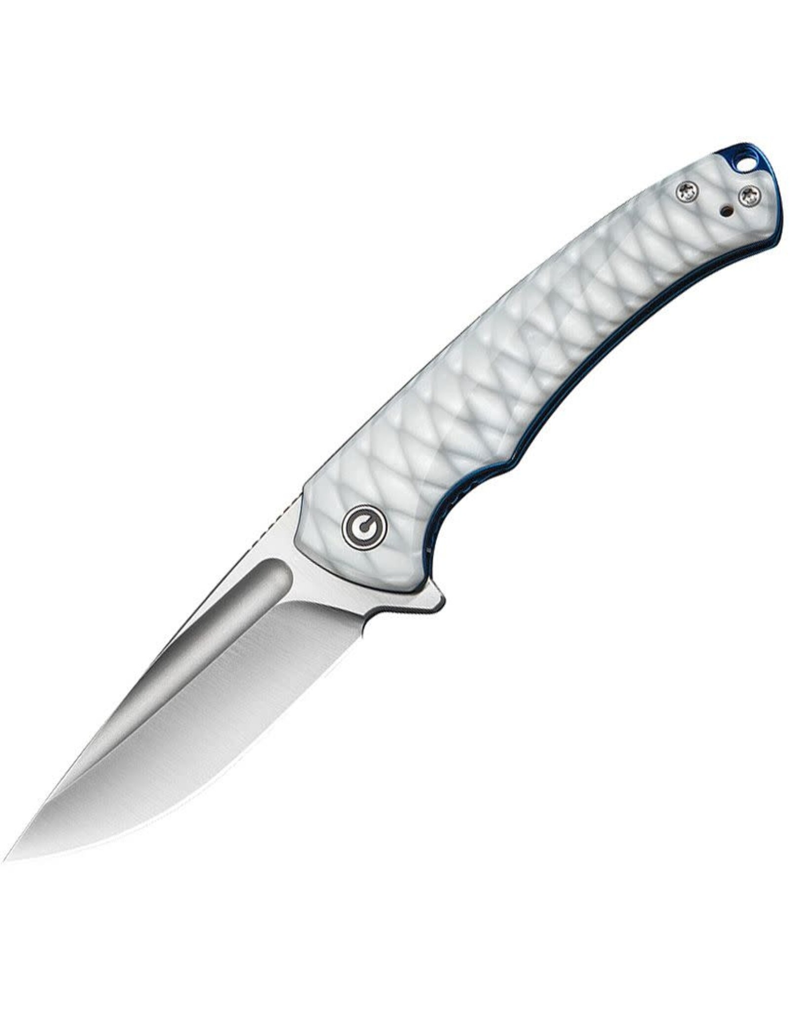Civivi CIVIVI Voidflare Flipper Knife Greyish White Resin Handle With Scale Pattern (2.92" Satin Finished 14C28N Blade) C24040-2