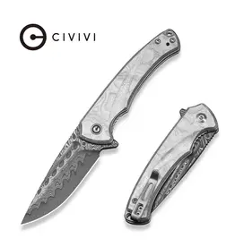 Civivi CIVIVI Voidflare Flipper Knife G10 With Aluminum Foil Handle (2.92" Damascus Blade) C24040-DS1