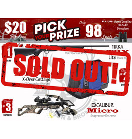 DRAW #1813 - Pick Your Prize - Tikka, Otter OR Excalibur!