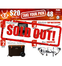 DRAW #1822 - Take Your Pick - Humminbird, Yeti, Winchester OR Bear!