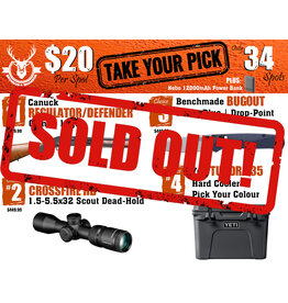 DRAW #1825 - Take Your Pick - Canuck, Vortex, Benchmade OR Yeti!