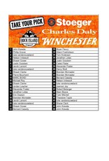 DRAW #1819 - Take Your Pick - Rock Island Armory, Charles Daly, Winchester OR Stoeger!