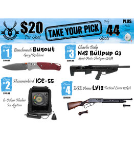 DRAW #1826 - Take Your Pick - Benchmade, Humminbird, Charles Daly OR EGE Arms!