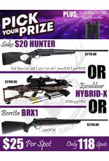 DRAW #1827 (1-59) - Pick Your Prize - Sako, Excalibur OR Beretta!