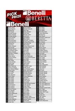 DRAW #1818 - Pick Your Prize - Benelli M4, Benelli Super Black Eagle OR Beretta!