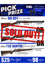 DRAW #1821 - Pick Your Prize - Henry, Benelli OR Tikka!