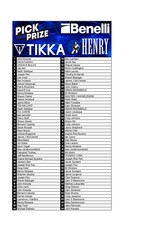 DRAW #1821 - Pick Your Prize - Henry, Benelli OR Tikka!