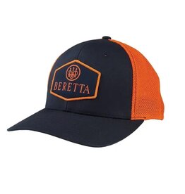 Beretta Beretta TKAD Flexfit Trucker Hat – Navy and Neon Orange