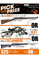 DRAW #1828 - Pick Your Prize - Marlin, Excalibur OR Tikka!