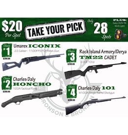 DRAW #1830 - Take Your Pick - Umarex, Charles Daly OR Rock Island Armory!