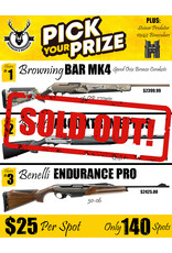 DRAW #1823 - Pick Your Prize - Browning, Beretta OR Benelli!