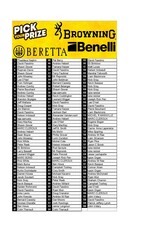 DRAW #1823 - Pick Your Prize - Browning, Beretta OR Benelli!
