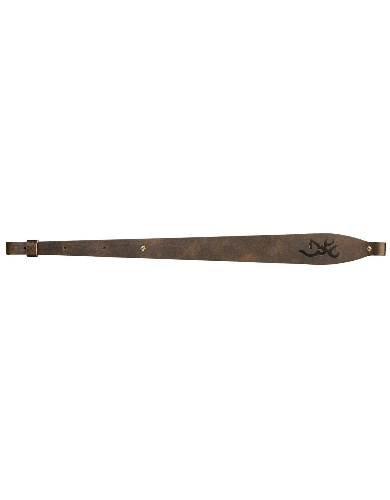 Browning Browning 122488 Big Buckmark Sling made of Distressed Brown with Embossed Buckmark Leather 25.5035.50 OAL Adjustable Design for Rifles