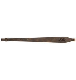 Browning Browning 122488 Big Buckmark Sling made of Distressed Brown with Embossed Buckmark Leather 25.5035.50 OAL Adjustable Design for Rifles