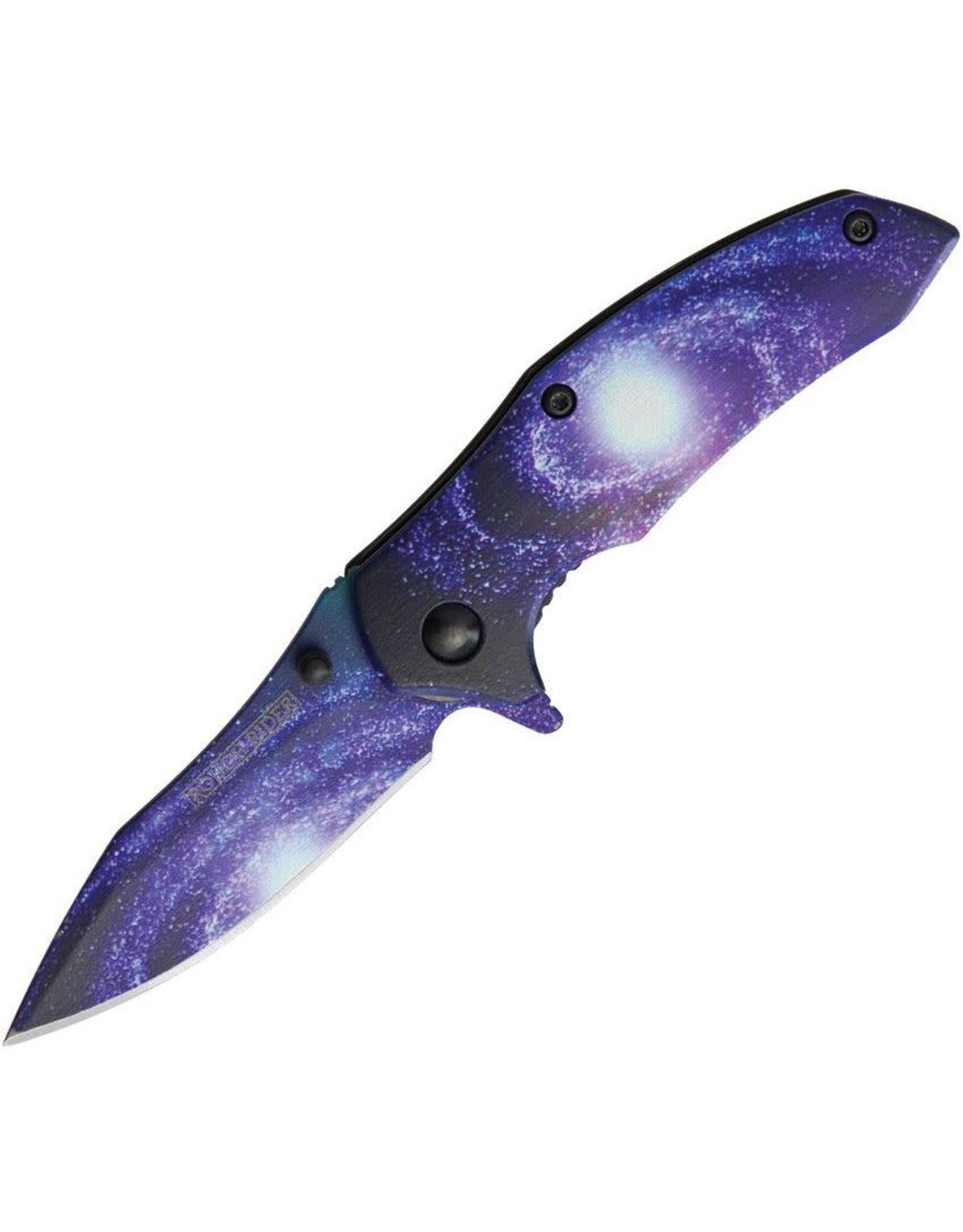 Rough Ryder Rough Rider 1919 Galaxy Linerlock Knife with Galaxy Swirl (Purple, White, Black) Finish Blade and Handle