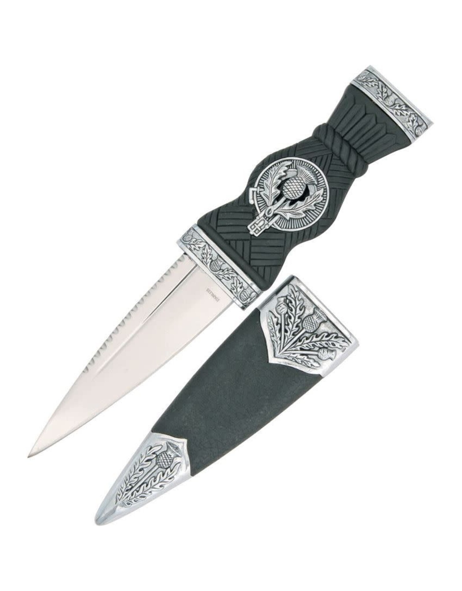 China Made Scottish Dirk Fixed Blade Knife with Black composition handle 210549