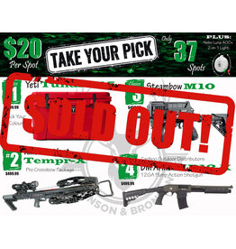 DRAW #1824 - Take Your Pick - Yeti, Killer Instinct, Steambow OR Cariboo!