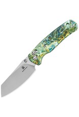 Bestech Knives Bestech MK06P Cicadas Satin Wing B-Lock Green Resin Handles