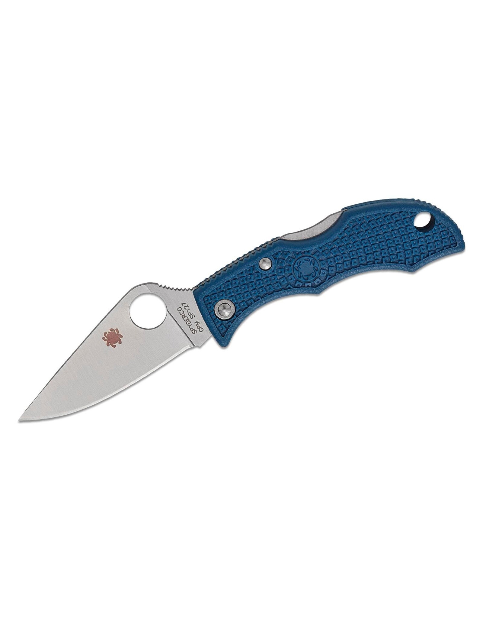 Spyderco Spyderco Ladybug 3 Key Ring Folding Knife 1.9" CPM-SPY27 Satin Plain Blade, Cobalt Blue FRN Handles, Lockback - LPCBL3