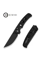 Civivi CIVIVI Noctis Thumb Stud & Crossbar Lock Knife Black G10 Handle (2.98" Black Stonewashed Nitro-V Blade) C24020C-1