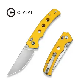 Civivi CIVIVI Noctis Thumb Stud & Crossbar Lock Knife Yellow G10 Handle (2.98" Satin Finished Nitro-V Blade) C24020C-2