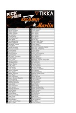 DRAW #1828 - Pick Your Prize - Marlin, Excalibur OR Tikka!